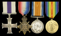 A fine Great War 1918 ‘Western Front’ M.C. group of four awarded to Captain H. C. S. Davies, South Wales...