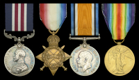 A Great War ‘Western Front’ ‘Spring Offensive’ M.M. group of four awarded to Private A. E. Davies, South...