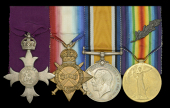 A Great War M.B.E. group of four awarded to Major S. C. Morgan, South Wales Borderers, who was wounded on the...