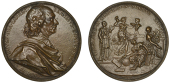 ITALY, Gianlorenzo Bernini, 1674, a cast bronze medal by C.-J.-F. Chéron, draped bust right, rev. allegorical...
