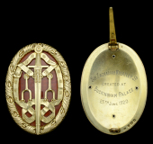 Knight Bachelor’s Badge, 1st type breast badge, silver-gilt and enamel, hallmarks for London 1926, in fitted case,...