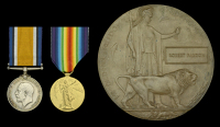 Pair: Private R. Pardon, South Wales Borderers, who was killed in action on the Western Front on the 10 October...