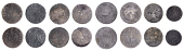 YORKSHIRE, Yarm, Thomas Parkinson, Farthing, 0.61g/9h (N 6103; BW. 375); York, William Bell, Halfpenny, 1665,...