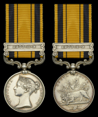 The South Africa 1877-79 medal awarded to Private Thomas Lockhart, a member of “B” Company, 2nd Battalion, 24th...