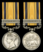 The South Africa 1877-79 medal to Private Edwin Hughes, 1st Battalion, 24th Foot, who was killed in action at...