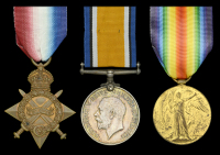 Three: Sergeant B. Bolton, 3rd Regiment, South African Infantry, who was severely wounded during the Battle of...