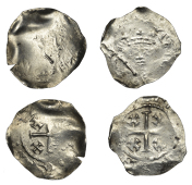 Henry II (1154-1189), Class A (N 952; S 1337), A (2), both Canterbury, Ricard?, [–––]ard : [––––],...