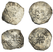 Henry II (1154-1189), Class A (N 952; S 1337), A, uncertain mint and moneyer, 1.41g/10h (HR 132); C, uncertain mint...
