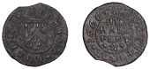LANCASHIRE, Clitheroe, Edmund Robinson, Halfpenny, 1666, 2.55g/6h (N –; BW. 28). About fine, scarce	 £60-£80