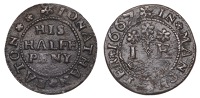 LANCASHIRE, Manchester, Jonathan Eaton, Halfpenny, 1667, 2.03g/12h (N 2799/2; BW. 74). Fine, rare	 £80-£100