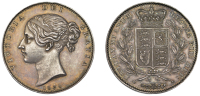 Victoria (1837-1901), Proof Crown, 1839, edge plain, 28.33g/6h (ESC 2560; S 3882). Cabinet tone over subdued...