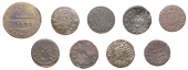 NORFOLK, Outwell, William Bayley, Farthing, 1667, 0.76g/9h (GO 166A; N –; BW. 231); Pulham Market, Hen. Theobald,...