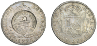 Merchant Issues - silver, Scotland, PERTHSHIRE, Deanston, Deanston Works, a Mexico, Charles III, 8 Reales, 1773fm...