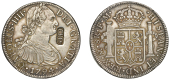 Merchant Issues - silver, Scotland, Uncertain locality, Glasgow (?), C. B. Co., a MEXICO, Charles IIII, 8 Réales,...