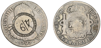 Merchant Issues - silver, Scotland, LANARKSHIRE, New Lanark, Lanark Mills, a MEXICO, Charles IIII, 8 Reales, 1797fm,...