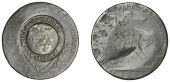 Merchant Issues - copper, Scotland, BUTE, Rothesay, Rothsay Mills, an Edinburgh Halfpenny, 1791, countermarked...