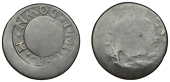 Merchant Issues - copper, Scotland, PERTHSHIRE, Doune, John Mitchel, an uncertain copper Halfpenny, countermarked i...