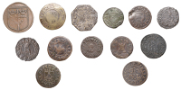 NOTTINGHAMSHIRE, Laneham, Mary Adlington, octagonal Halfpenny, 2.05g/9h (PMP 11; N 3497; BW. 10); Mansfield, William...