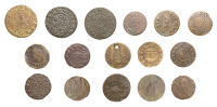 OXFORDSHIRE, Thame, Ruth Aeris, Farthing, 0.58g/9h (N 3786; BW. 193), Robert Crewes, Farthing, 1668, 0.37g/8h (N...