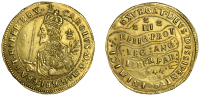 Charles I (1625-1649), Oxford mint, Triple Unite, 1644, mm. plumelet on obv. only, half-length figure left, holding...
