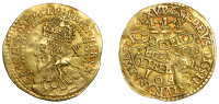 Charles I (1625-1649), Oxford mint, Double-Crown, 1643, no mm., tall bust extending to lower edge, Declaration on...