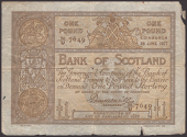 Bank of Scotland, £1, 28 June 1907, serial number 58/U 7649, McNeill signature, an original paper, about fine and...