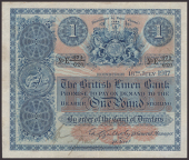 British Linen Bank, £1, 18 July 1917, serial number E 371/620, printed Galletly signature and manuscript signature,...