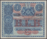 British Linen Bank, £1, 15 October 1925, serial number M 12/877, printed Waugh signature and manuscript signature,...