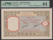 Banque de Syrie et du Grand-Liban, Lebanon, obverse and reverse uniface proofs for 10 Livres, 1925, serial number...