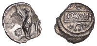 British Iron Age, ATREBATES and REGNI, Verica (AD 10-40), silver Unit, Eagle type, comf in tablet, scroll-like...