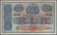 British Linen Bank, £5, 21 September 1921, serial number M/4 16/382, two manuscript signatures, pressed, but...
