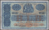 British Linen Bank, £5, 13 March 1943, serial number D/7 40/353, Mackenzie and Waugh signatures, very fine
PMS BL...