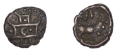 British Iron Age, ATREBATES and REGNI, Verica (c. AD 10-40), silver Minim, C-Box type, c and pellet in panel with...