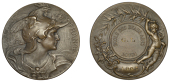 FRANCE, La République, 1899, a bronze award medal by L.-A. Bottée adapted for the École des Beaux Arts, Rouen,...