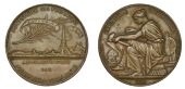 FRANCE, Exposition Universelle, Administration des Monnaies, Paris, 1889, a bronze medal by L.-A. Bottée and L.-F....