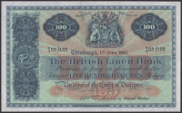 British Linen Bank, £100, 1 June 1962, serial number V/3 02/189, Anderson signature, the usual two light folds, a...