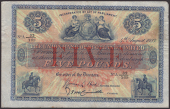 Union Bank of Scotland, £5, 4 August 1923, serial number A 32/169, Hird and McCrindle signatures, a little stained...