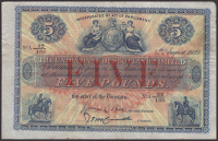 Union Bank of Scotland, £5, 4 August 1923, serial number A 32/169, Hird and McCrindle signatures, a little stained...