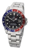 Rolex. A stainless steel automatic dual time wristwatch with date, Ref. 1675, GMT-Master, ‘Pepsi’, circa...