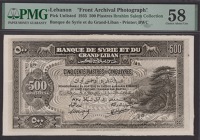 Banque de Syrie et du Grand-Liban, Lebanon, Bradbury Wilkinson archival photographs showing designs for the obverse...