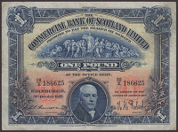 Commercial Bank of Scotland Limited, £1, 31 October 1925, serial number 22/X 186625, Thomson and Roberts...