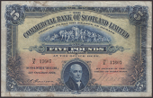 Commercial Bank of Scotland Limited, £5, 31 October 1924, serial number 14/X 17607, Thomson signature and...