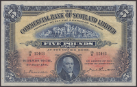 Commercial Bank of Scotland Limited, £5, 3 June 1941, serial number 14/G 12463, Thomson and Erskine signatures,...