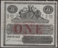 National Bank of Scotland Limited, £1, 11 November 1886, serial number B/H 102/240 printed Graham signature, and a...