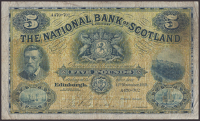 National Bank of Scotland Limited, £5, 11 November 1919, serial number A470-702, two manuscript signatures,...