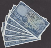 National Commercial Bank of Scotland, a group of £1 (6), comprising 16 September 1959, prefixes J, K, L, M, N (2),...