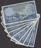 National Commercial Bank of Scotland, a group of £1 (8) comprising 16 September 1959, prefixes 1A (2), 1B, 1C, 1D...