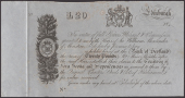 William Alexander of Menstrie, conditional promissory note for £20, 184-, no serial number, the arms of Nova Scotia...