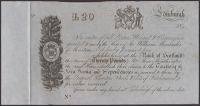 William Alexander of Menstrie, conditional promissory note for £20, 184-, no serial number, the arms of Nova Scotia...