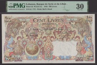 Banque de Syrie et du Liban, Lebanon, 100 Livres, 1 December 1945, serial number K.1 772, Busson and Letayf...